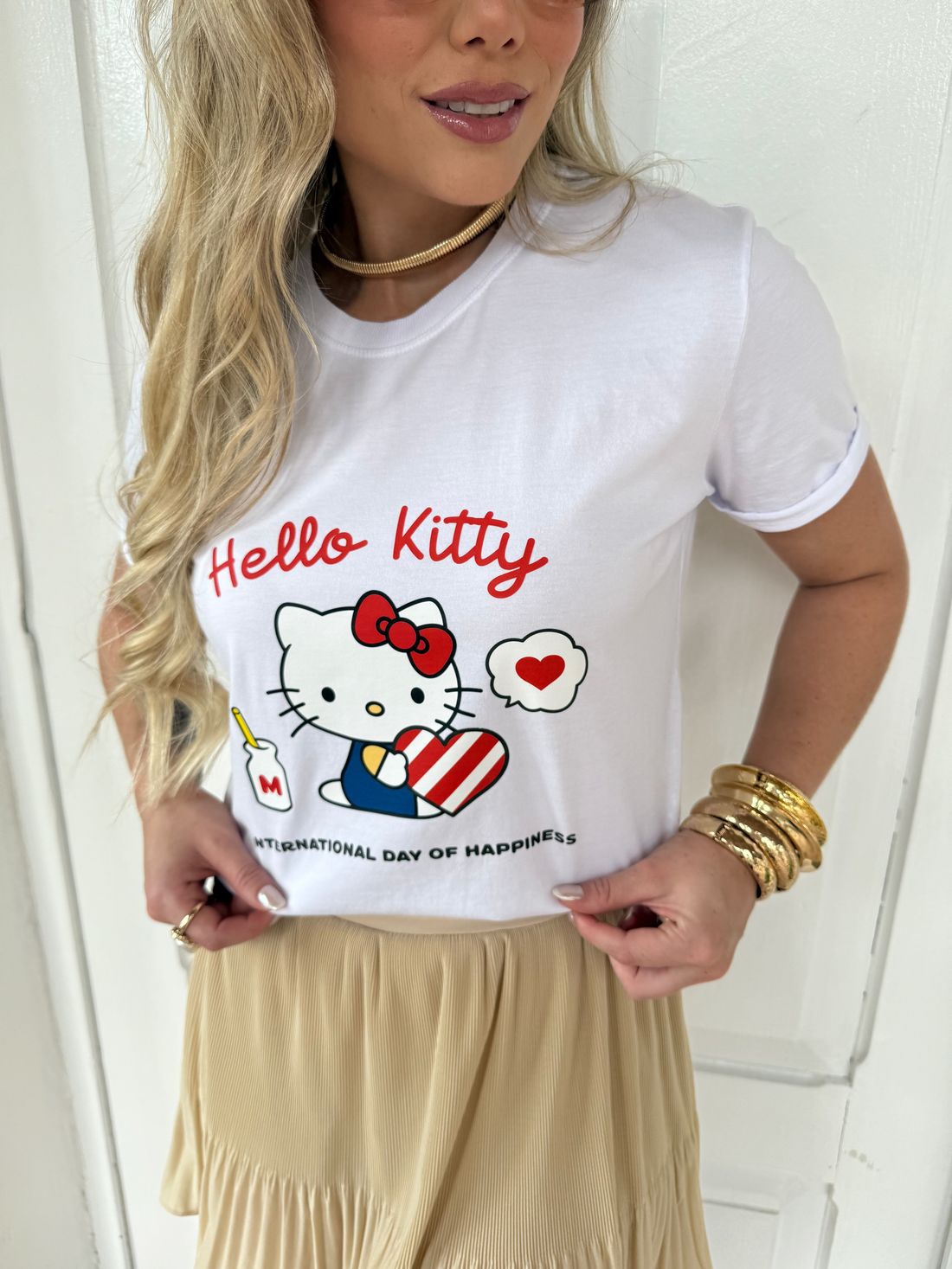 Tshirt Premium - Hello Kitty 2 DTF - Branca Tshirt Premium - Hello Kitty 2 DTF - Branca