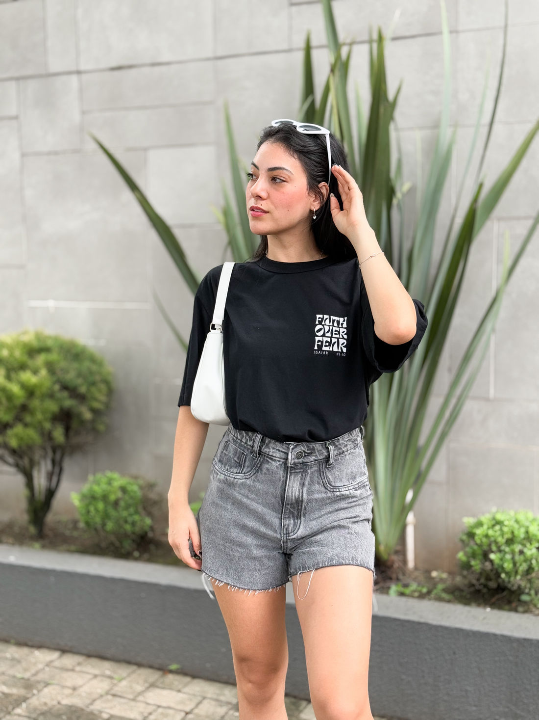 Tshirt Oversized - Isaiah 41:10 - Preto Tshirt Oversized - Isaiah 41:10 - Preto