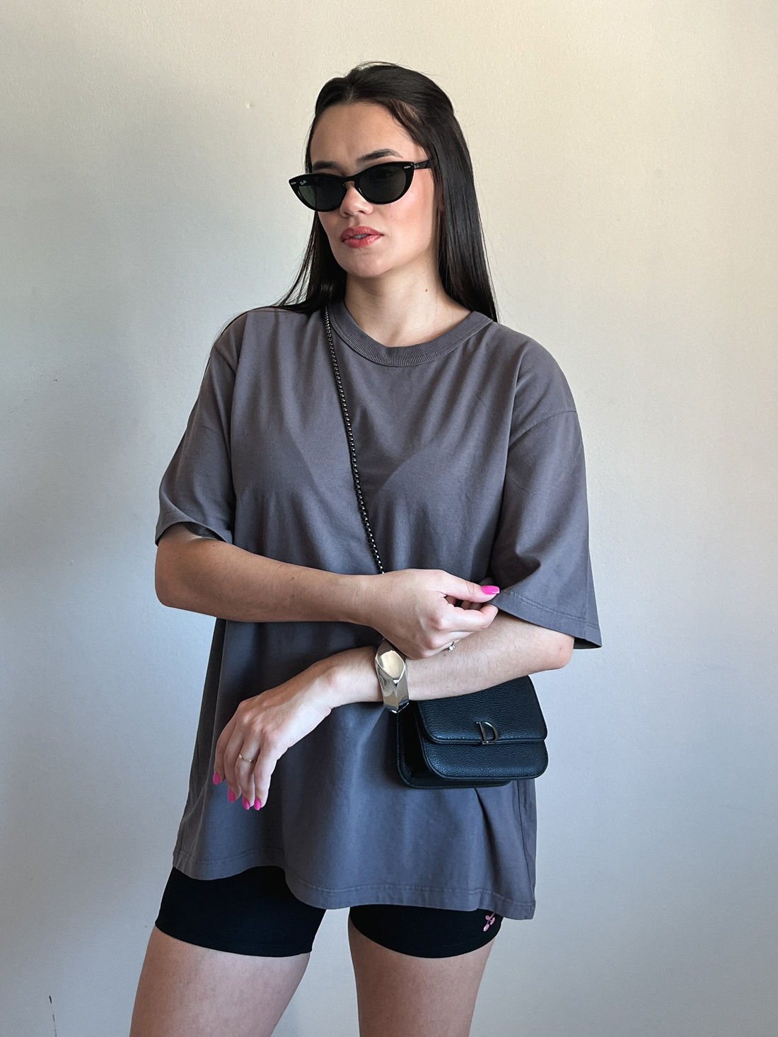 Tshirt Oversized Lisa - Cinza
