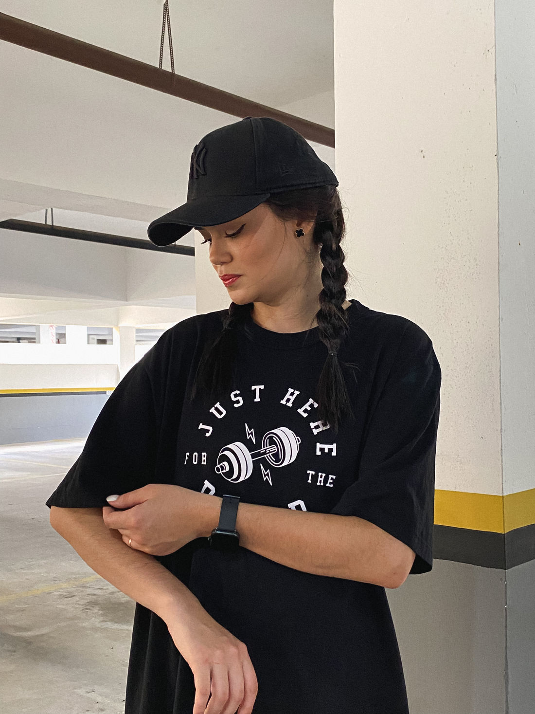 Tshirt Oversized - Just here for the pump - Preto Tshirt Oversized - Just here for the pump - Preto