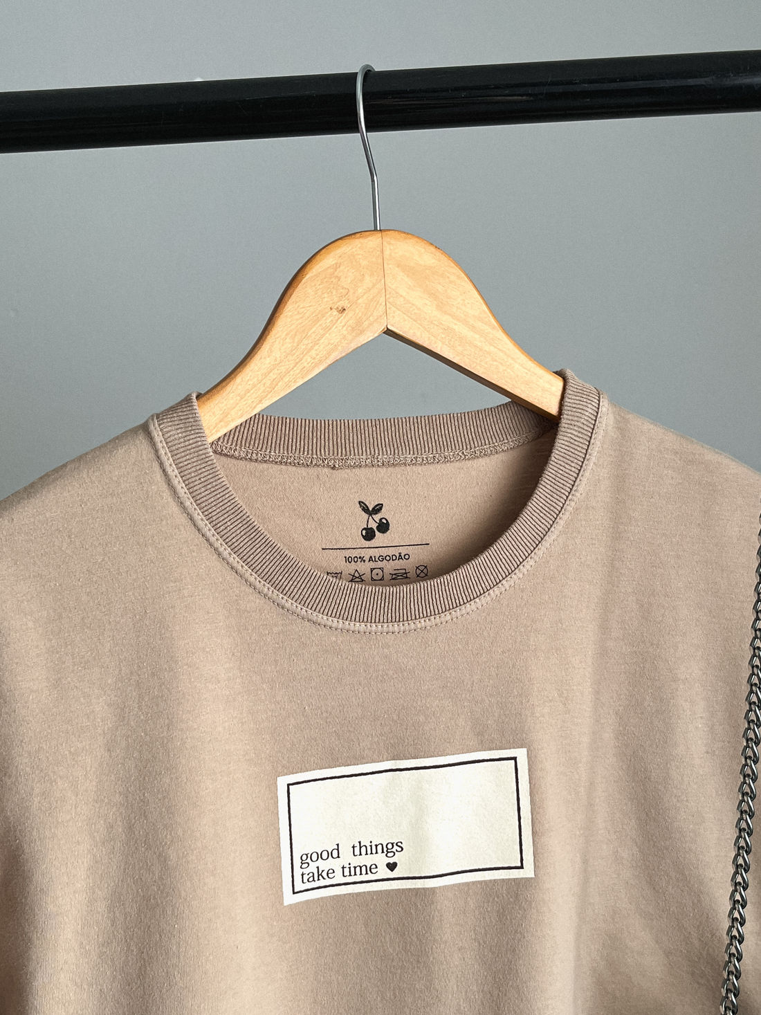 Cropped Oversized - Good Things - Bege