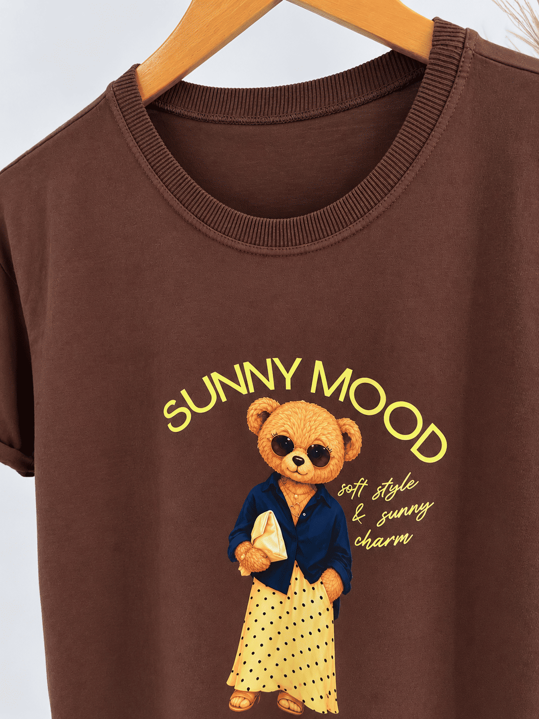 Tshirt Premium - Sunny Mood - Marrom Tshirt Premium - Sunny Mood - Marrom