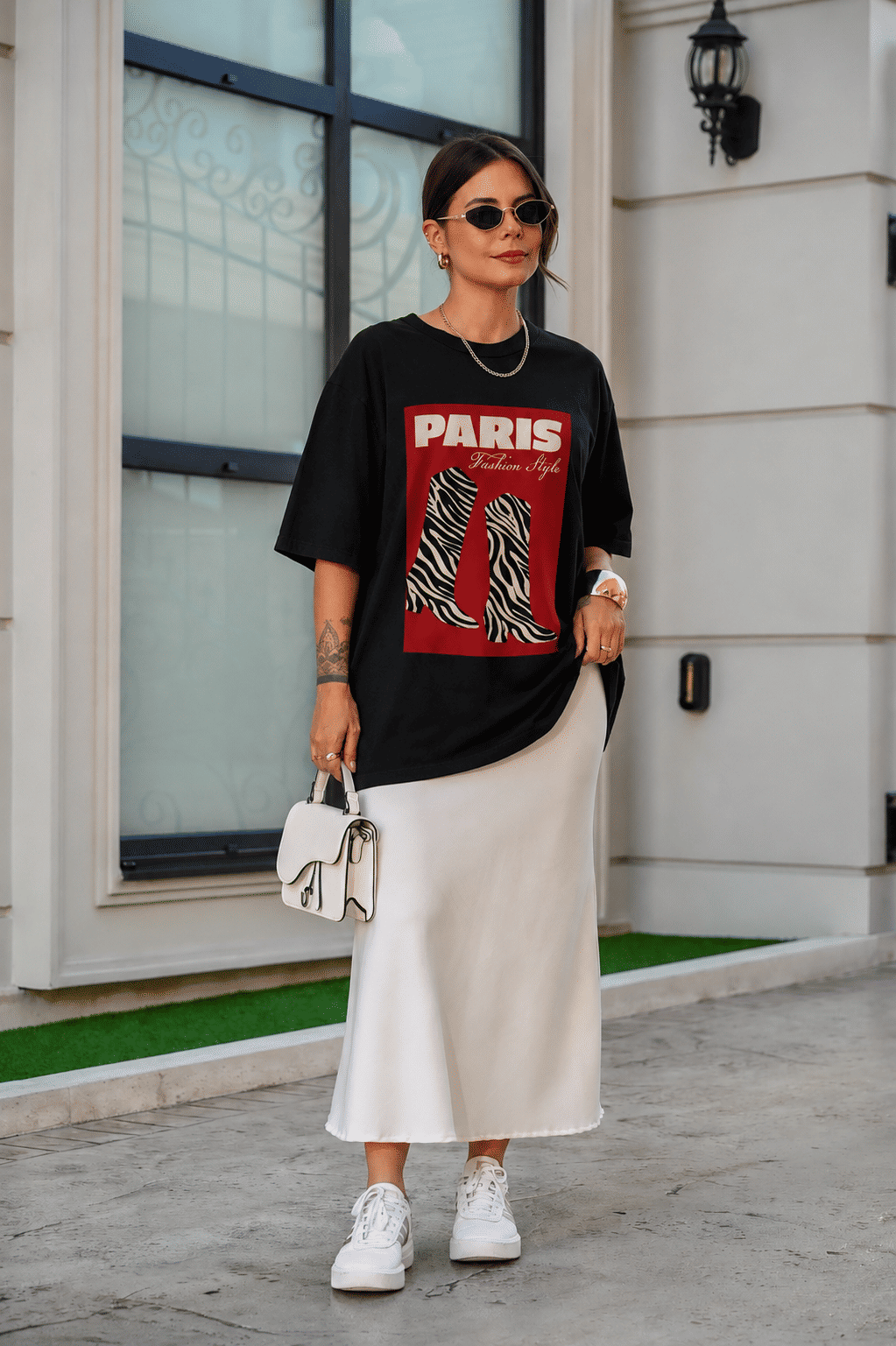 Tshirt Oversized - Paris - Preta Tshirt Oversized - Paris - Preta