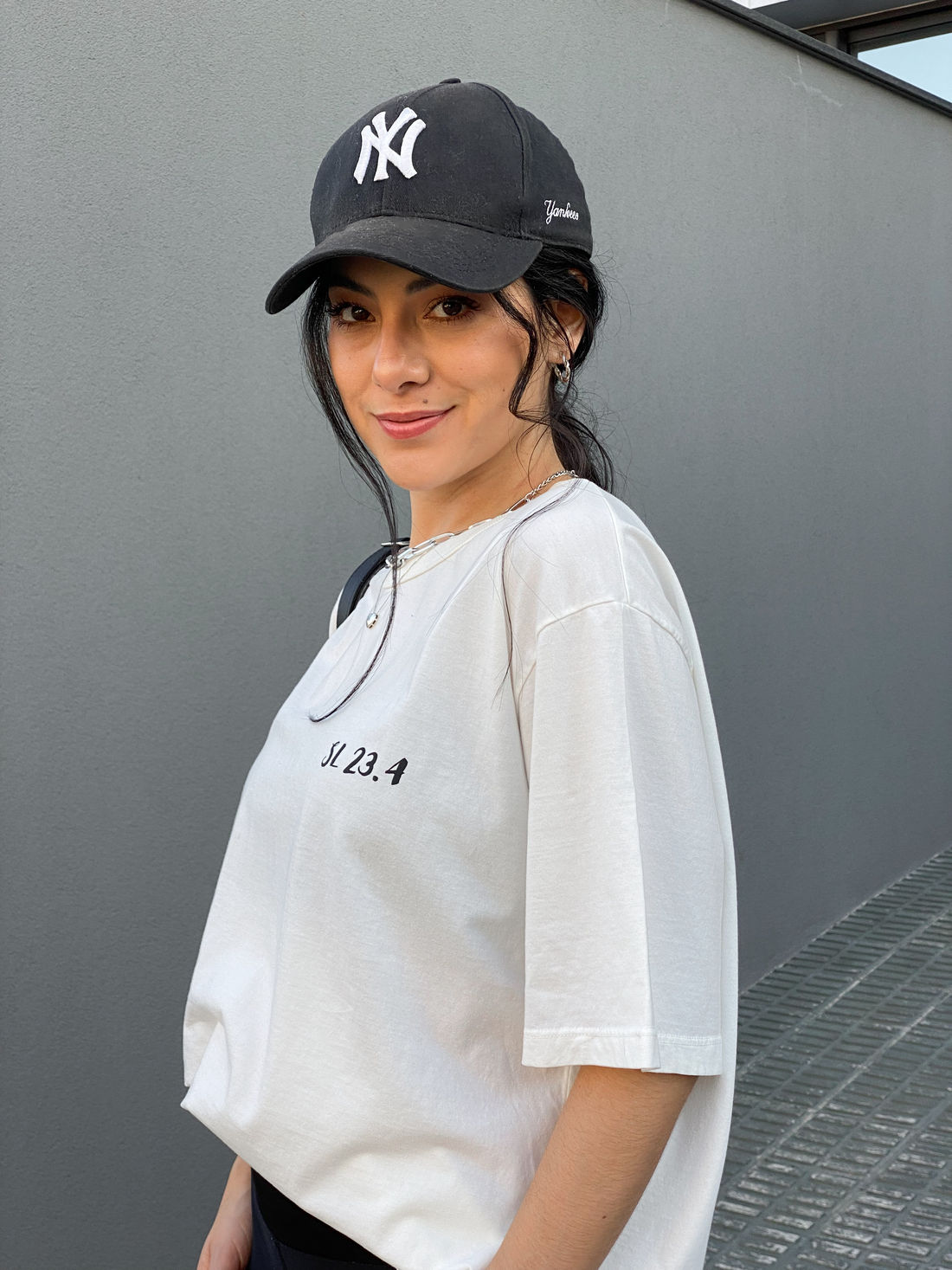 Tshirt Oversized - Salmos 23:4 - Off White