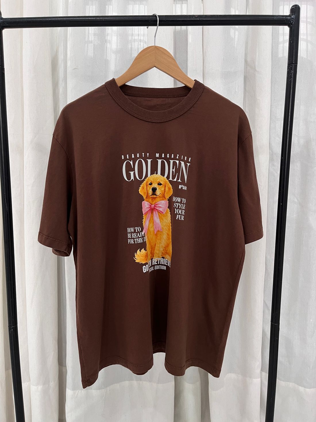 Tshirt Oversized - Golden - Marrom Tshirt Oversized - Golden - Marrom