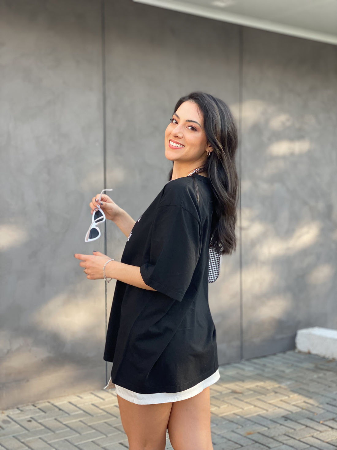 T-shirt Oversized - Vintage - Preta T-shirt Oversized - Vintage - Preta