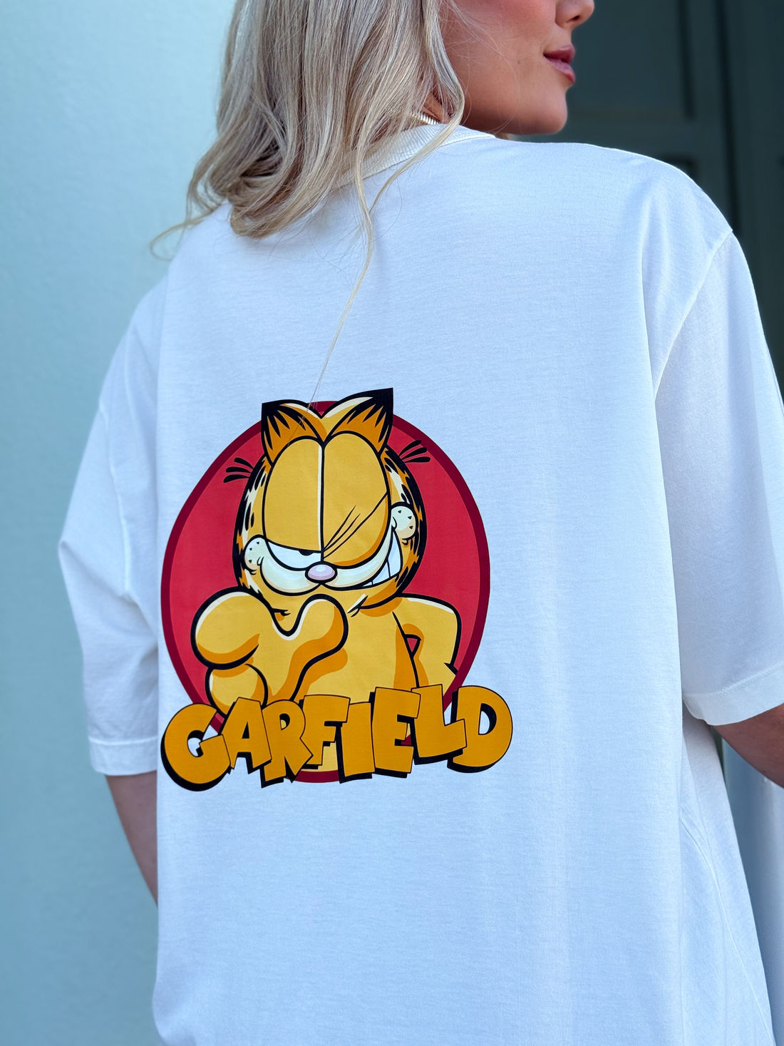 T-shirt Oversized - Garfield DTF - Off White T-shirt Oversized - Garfield DTF - Off White