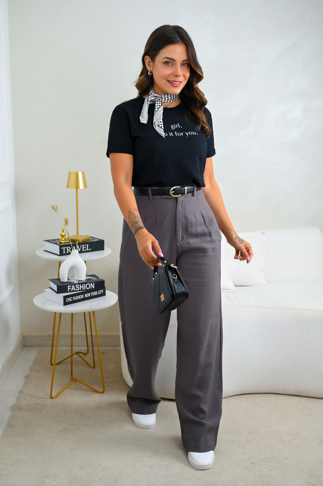 Tshirt Premium - Girl, do it for you - Preta