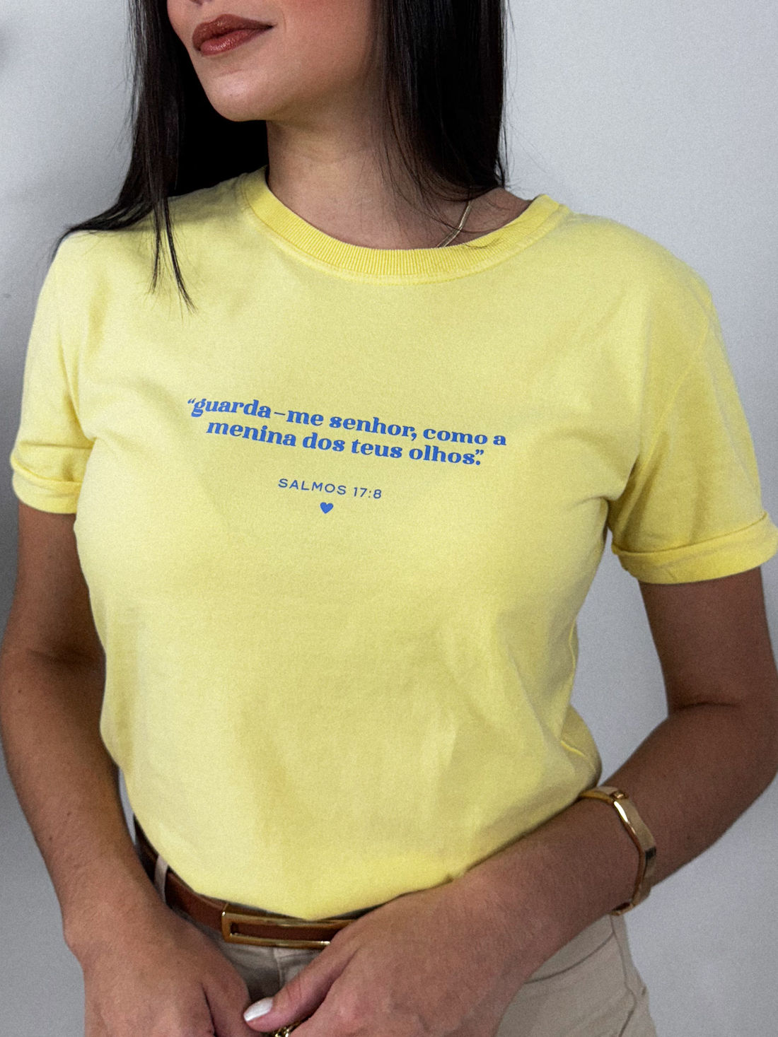 Tshirt Premium - Guarda-me Senhor - Amarela Tshirt Premium - Guarda-me Senhor - Amarela