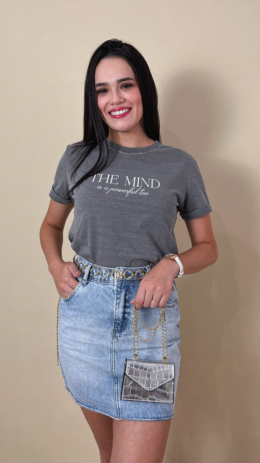 Tshirt Premium - The Mind - Cinza Estonado Tshirt Premium - The Mind - Cinza Estonado