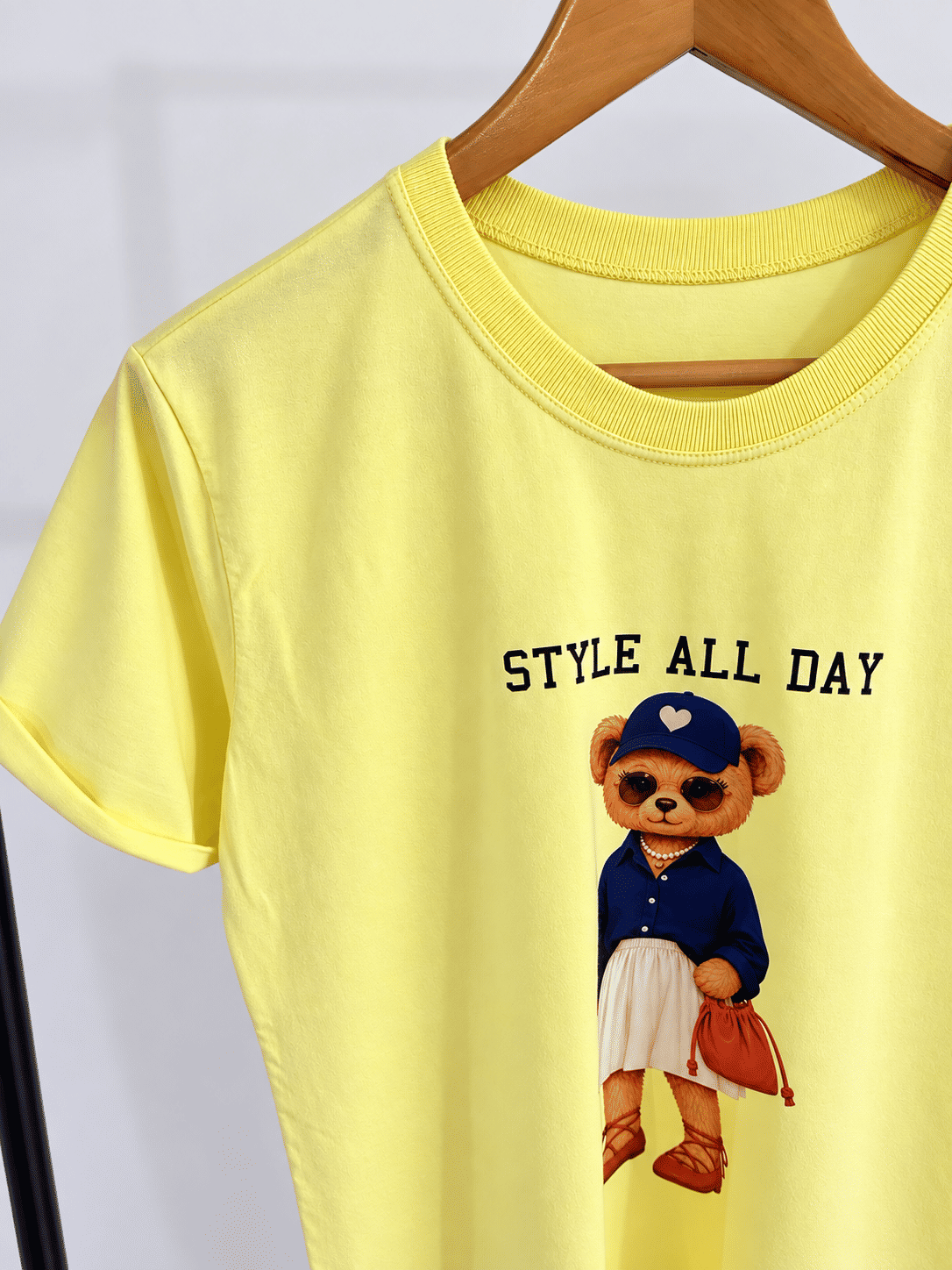 Tshirt Premium - Style ALL Day - Amarelo Manteiga Tshirt Premium - Style ALL Day - Amarelo Manteiga