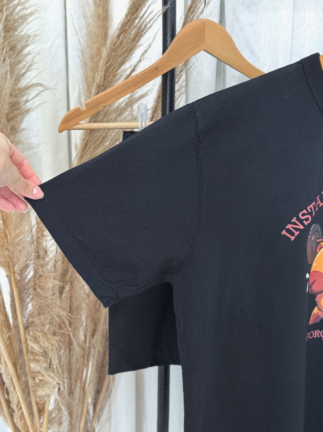 T-shirt Oversized - Instalando Shape - Preta