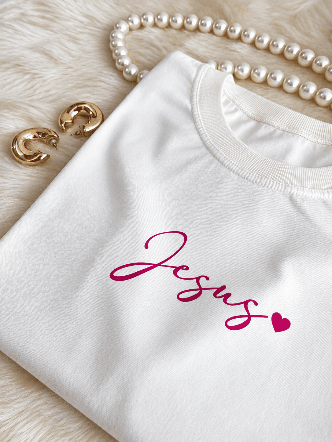 Tshirt Premium - Jesus Cristo DTF - Off White Tshirt Premium - Jesus Cristo DTF - Off White