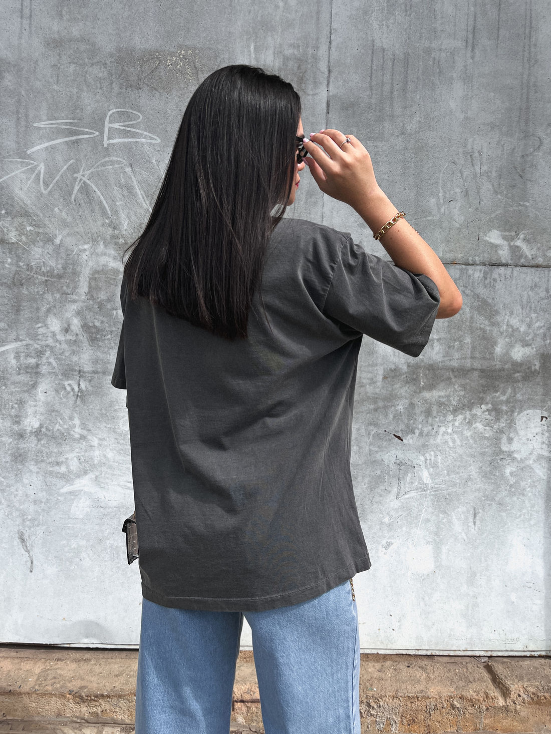 Tshirt Oversized - Purpose - Cinza Estonado