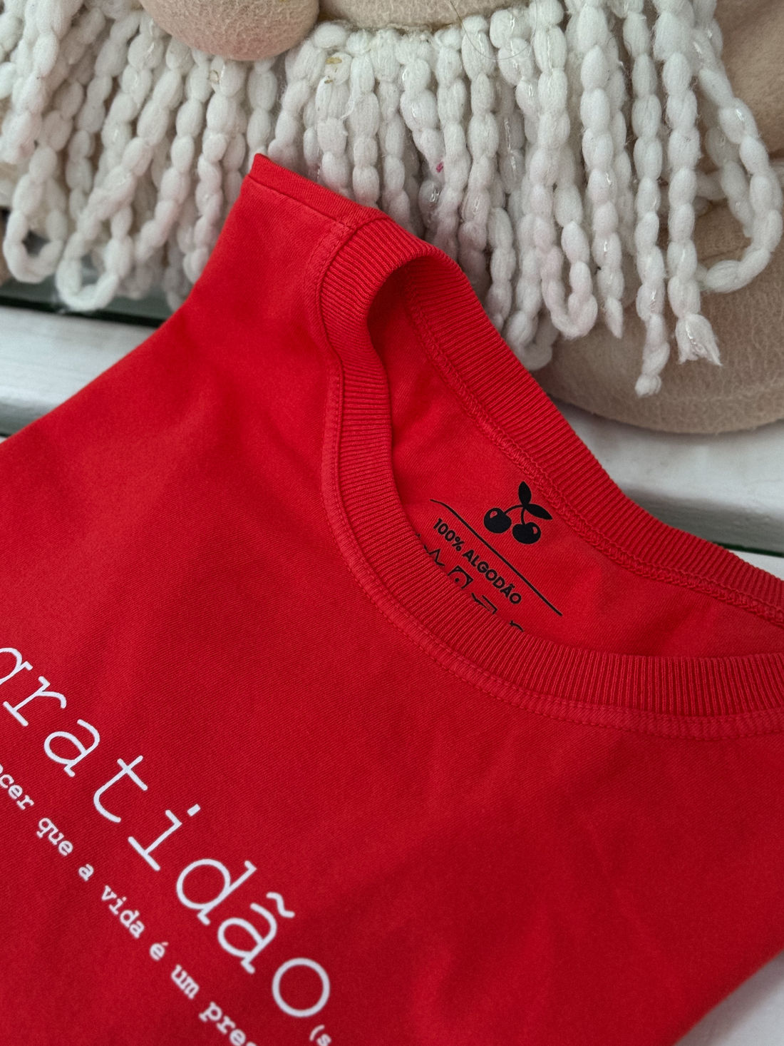 Tshirt Premium - Gratidão - Vermelha Tshirt Premium - Gratidão - Vermelha