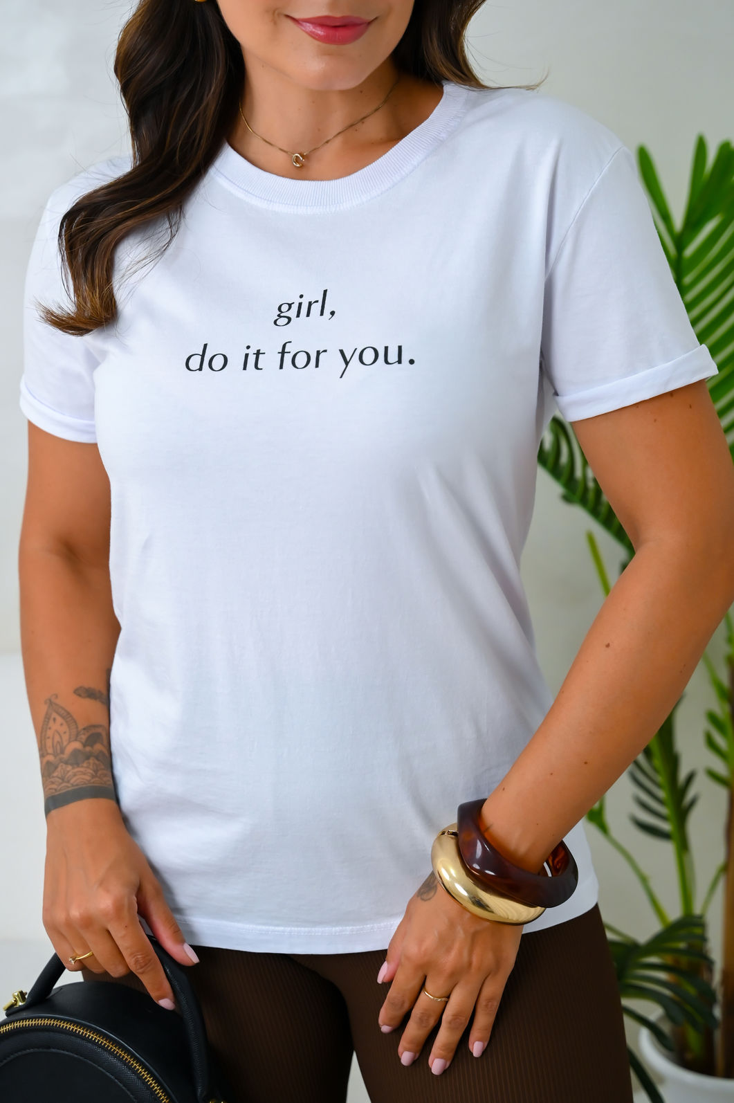 Tshirt Premium - Girl, do it for you - Branca