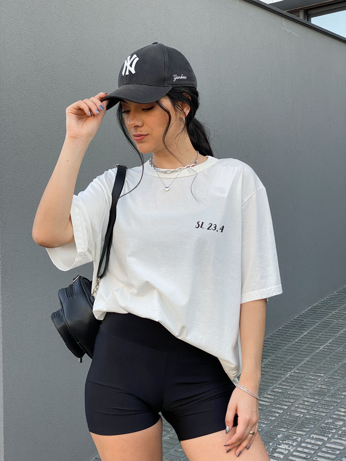 Tshirt Oversized - Salmos 23:4 - Off White