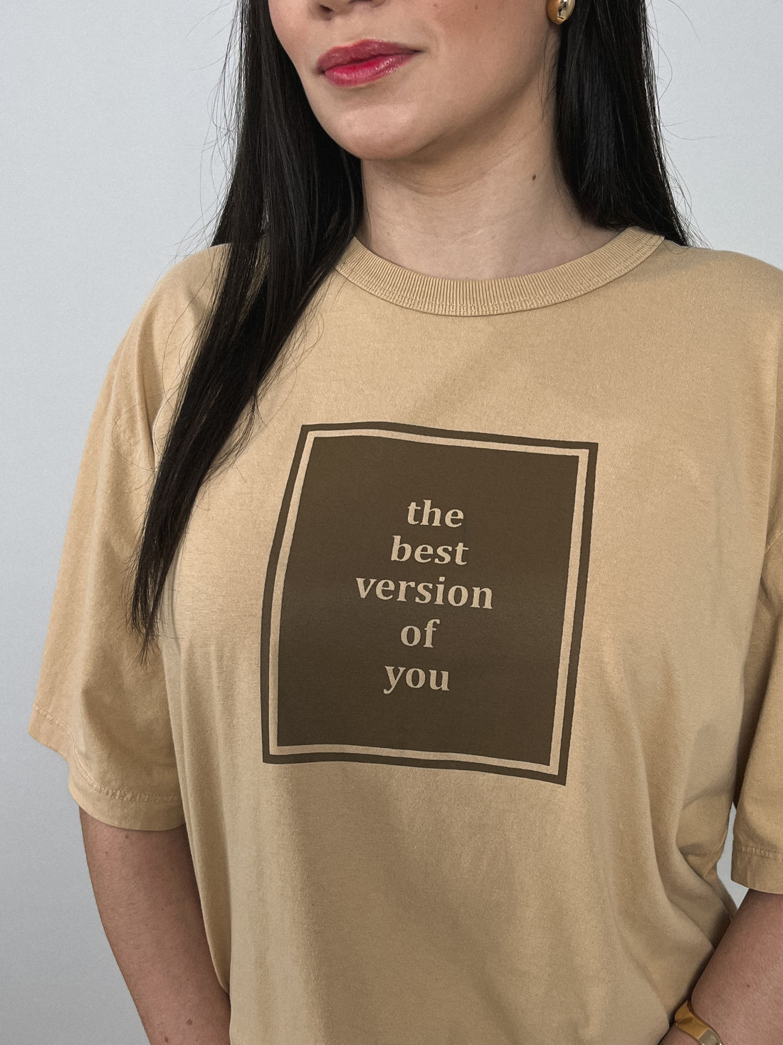 Tshirt Oversized - The Best Version - Capuccino
