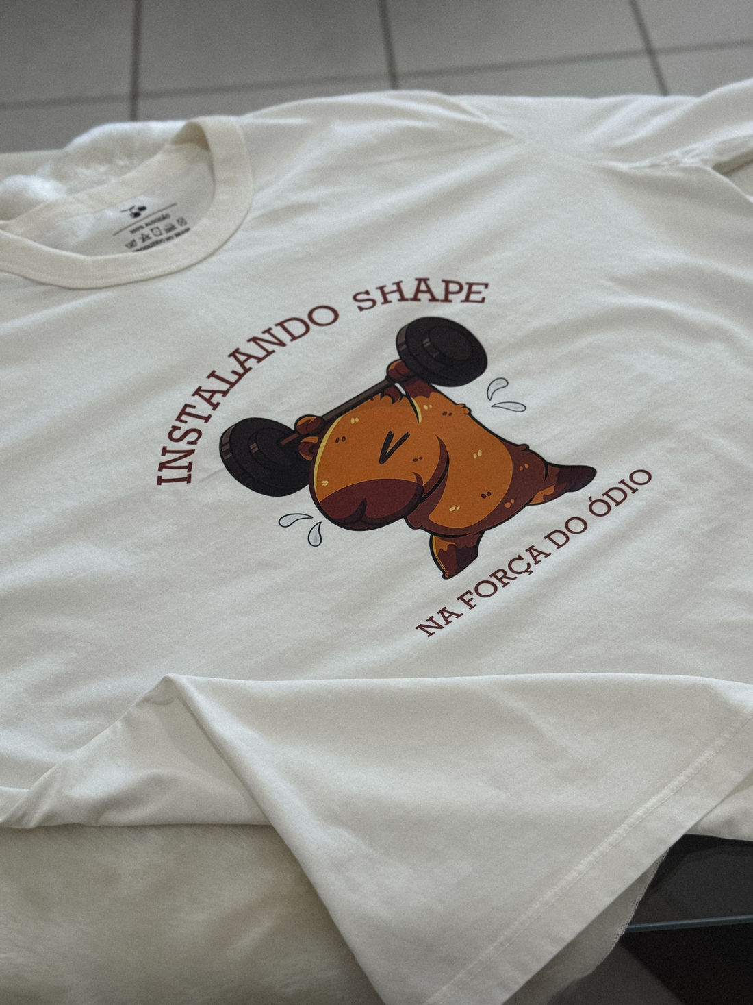 T-shirt Oversized - Instalando Shape - Off White