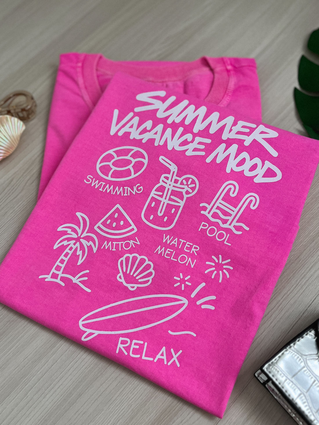 Tshirt Premium - Summer Vacance - Rosa Tshirt Premium - Summer Vacance - Rosa