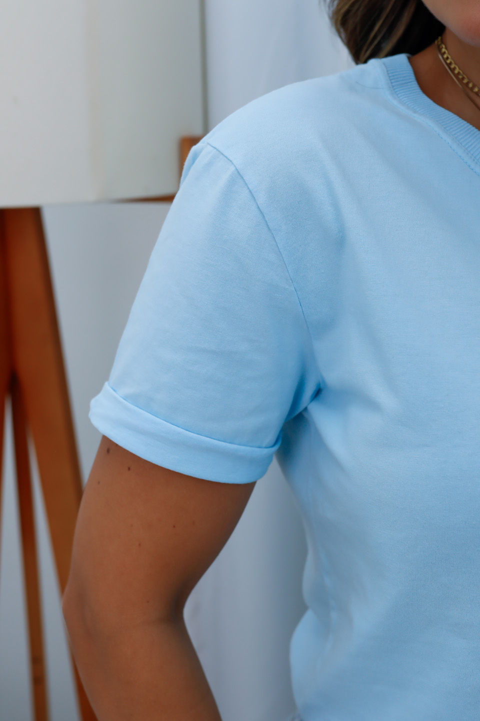 Tshirt Premium - Seja Luz, Seja amor - Azul Bebê Tshirt Premium - Seja Luz, Seja amor - Azul Bebê