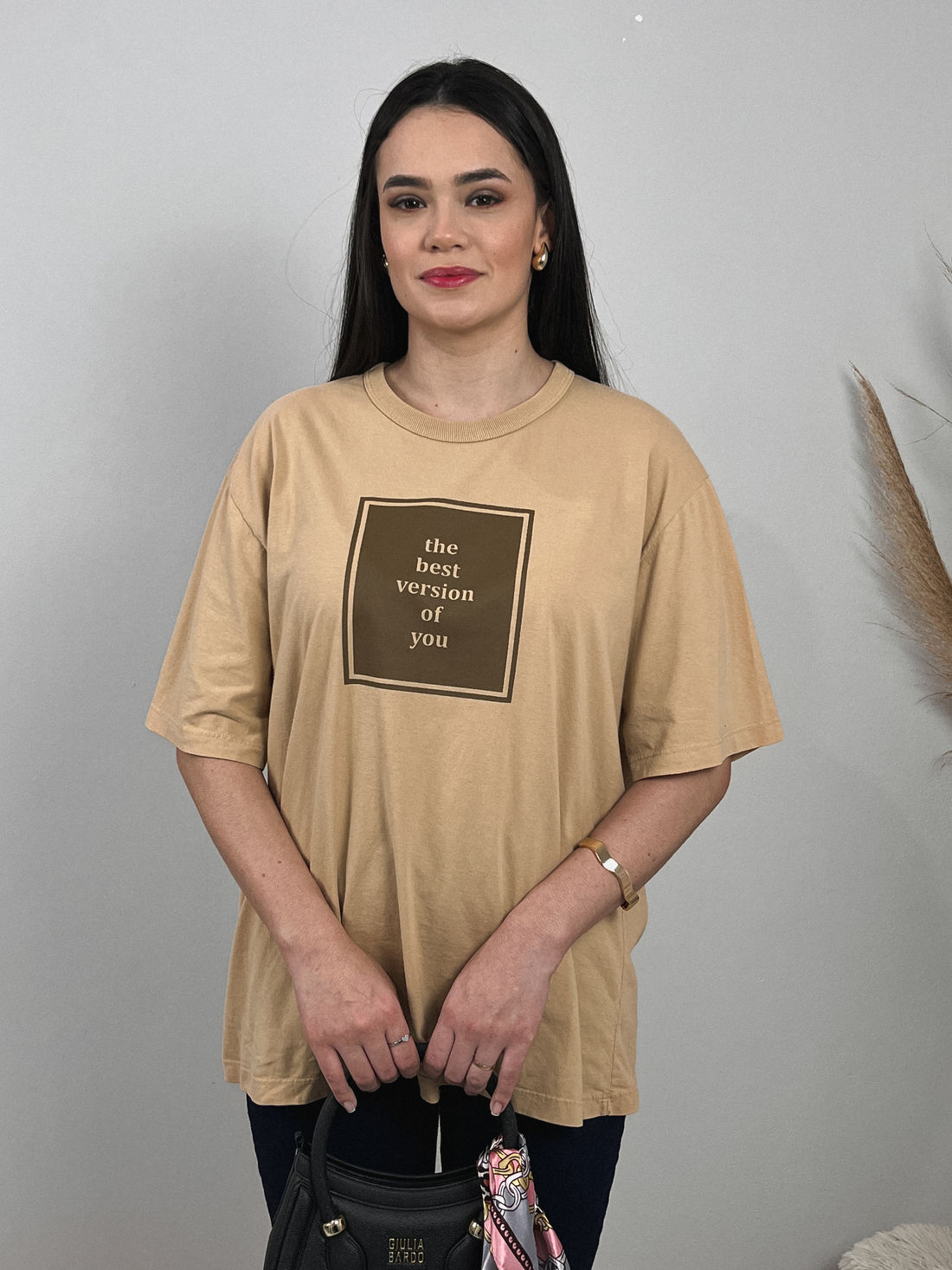 Tshirt Oversized - The Best Version - Capuccino