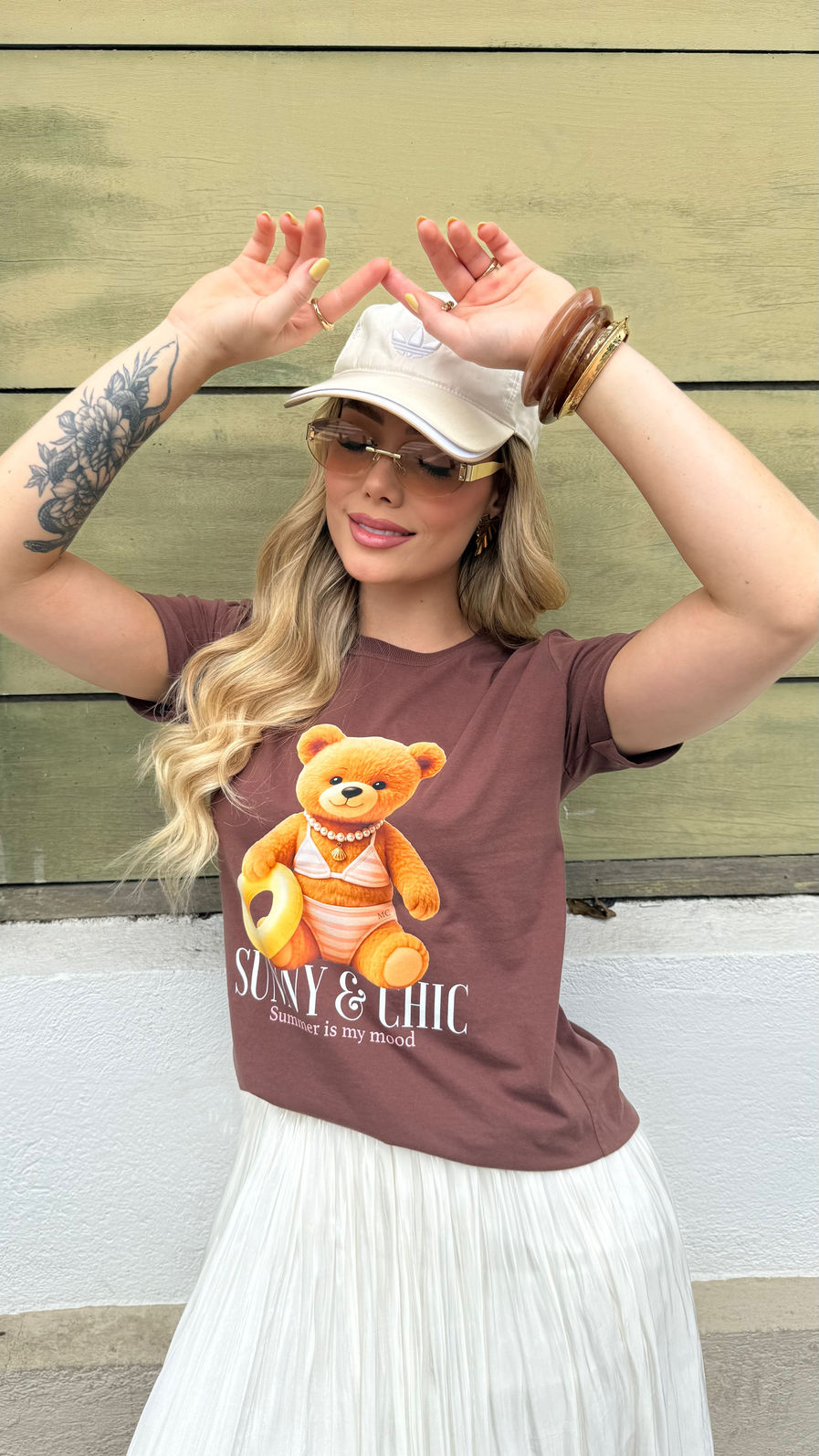 Tshirt Premium - Teddy Sunny DTF - Marrom Tshirt Premium - Teddy Sunny DTF - Marrom