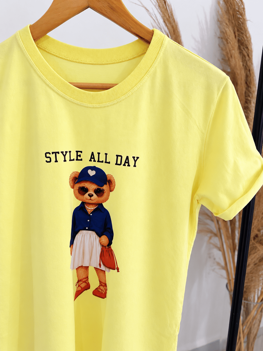 Tshirt Premium - Style ALL Day - Amarelo Manteiga Tshirt Premium - Style ALL Day - Amarelo Manteiga
