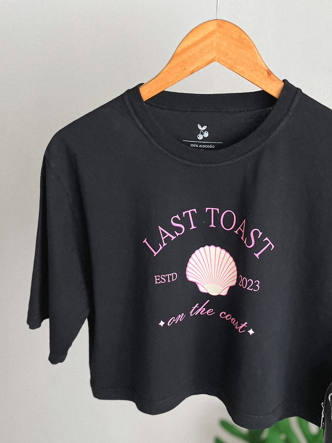 Cropped Oversized - Last Toast - Preta