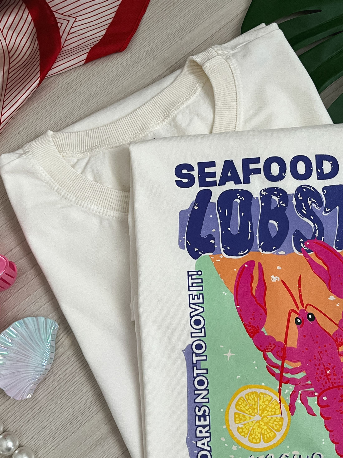 Tshirt Premium - Lagosta DTF - Off White Tshirt Premium - Lagosta DTF - Off White