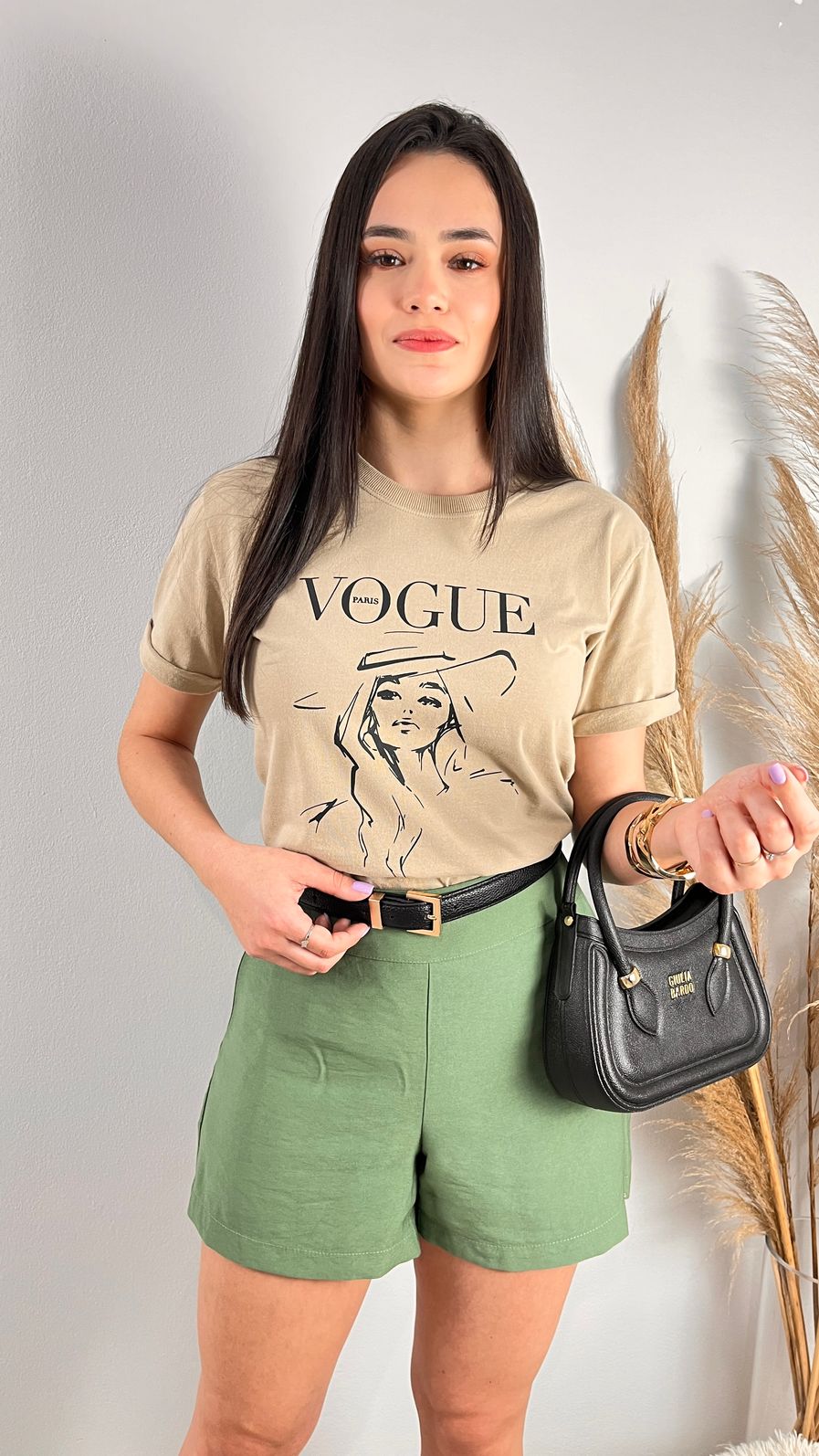Tshirt Premium - Vogue - Bege Escuro