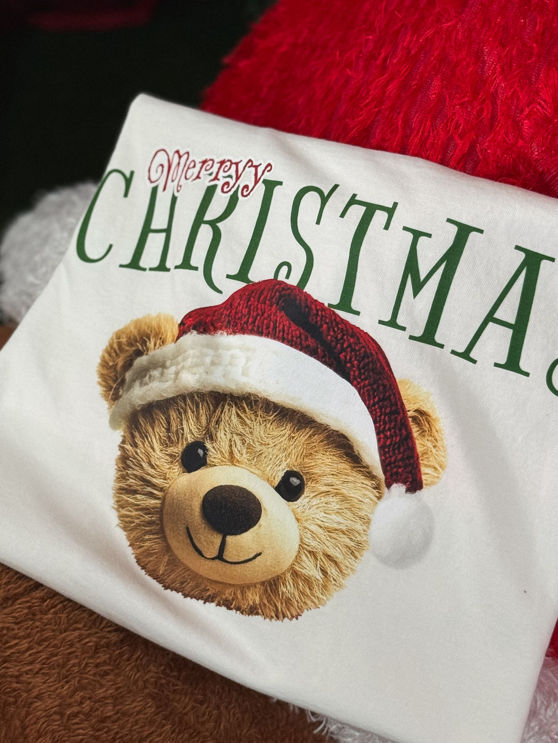 Tshirt Premium - Merryy Christmas DTF - Off White Tshirt Premium - Merryy Christmas DTF - Off White