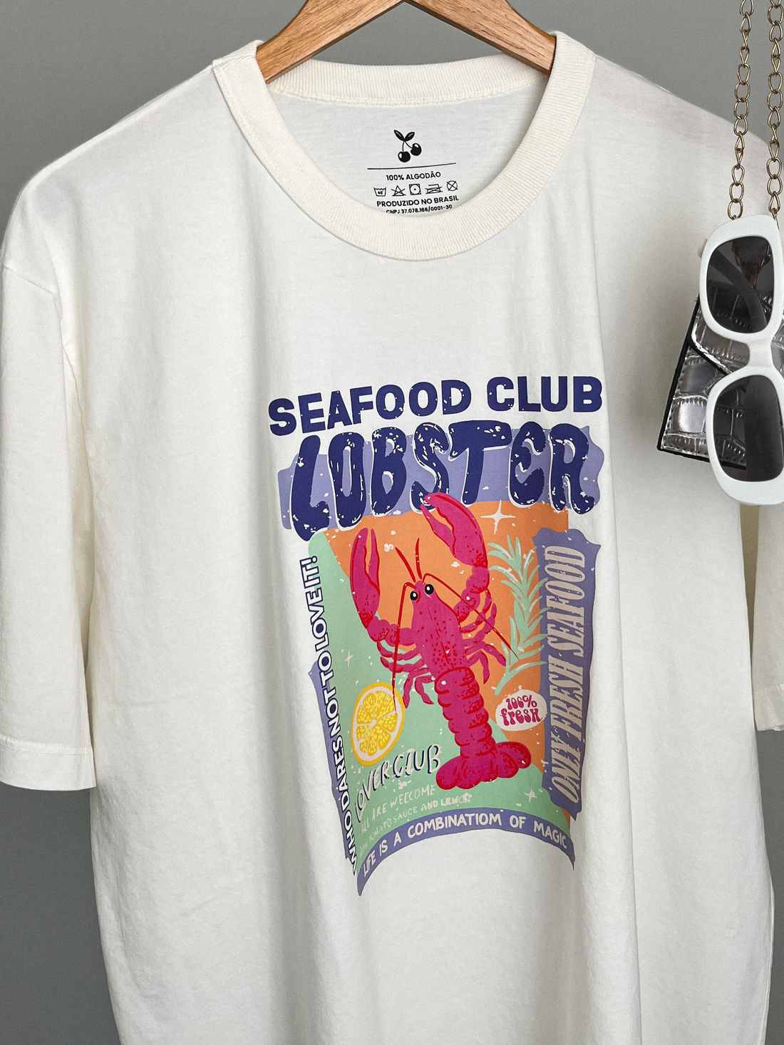 T-shirt Oversized - Lagosta - Off White