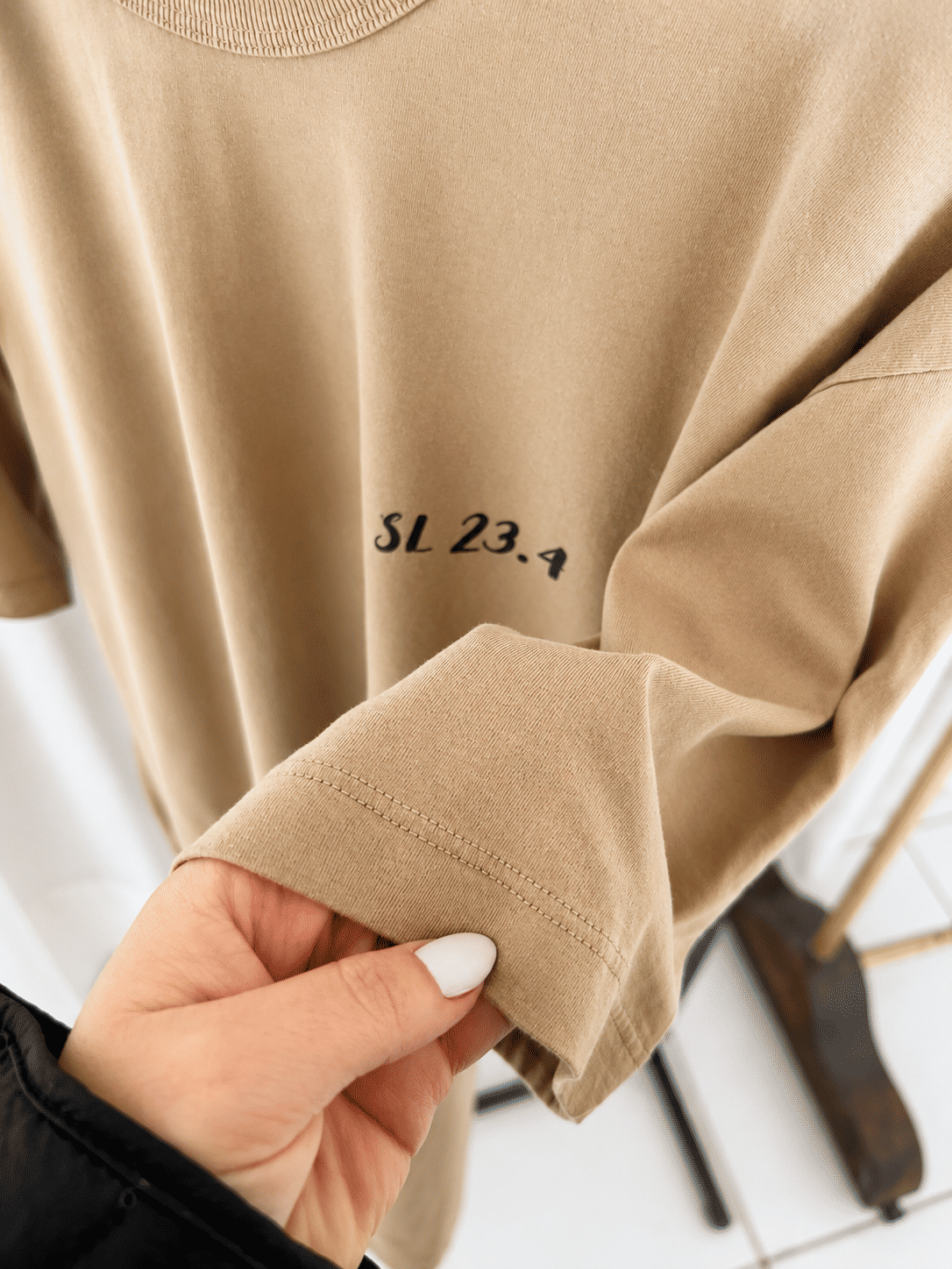 Tshirt Oversized - Salmos 23:4 - Bege Tshirt Oversized - Salmos 23:4 - Bege