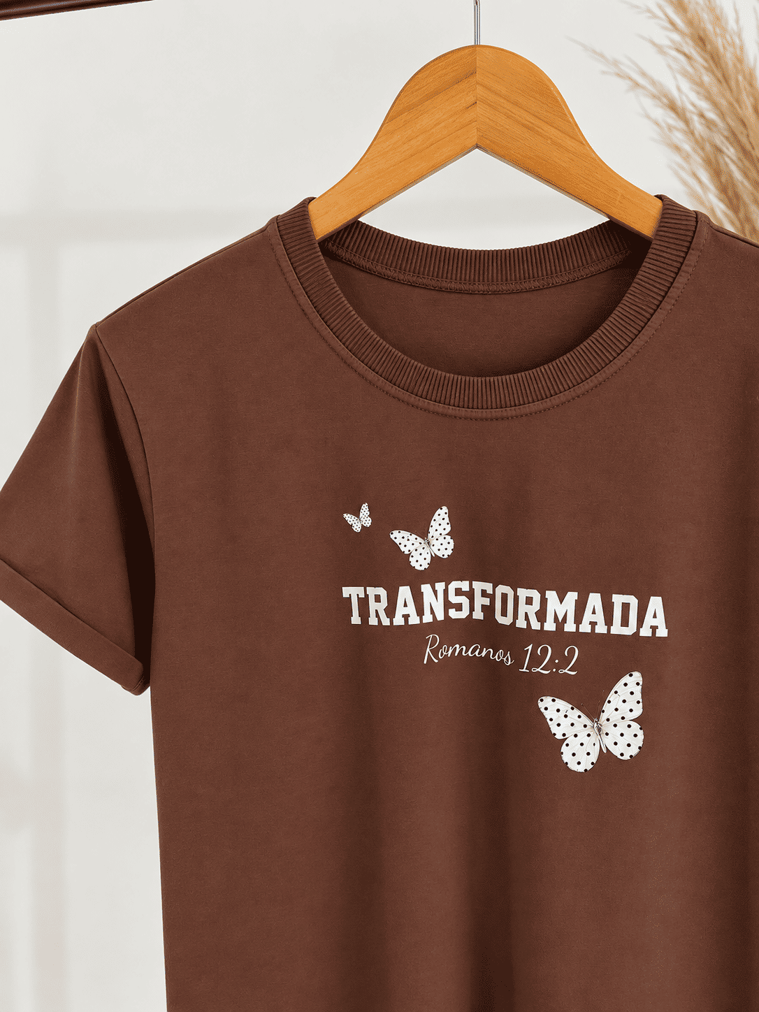 Tshirt Premium - Romanos 12:2 - Marrom Tshirt Premium - Romanos 12:2 - Marrom
