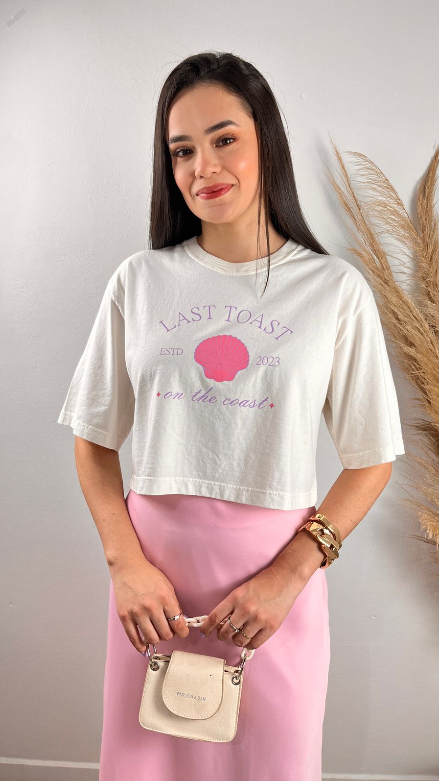 Cropped Oversized - Last Toast - Off White Cropped Oversized - Last Toast - Off White