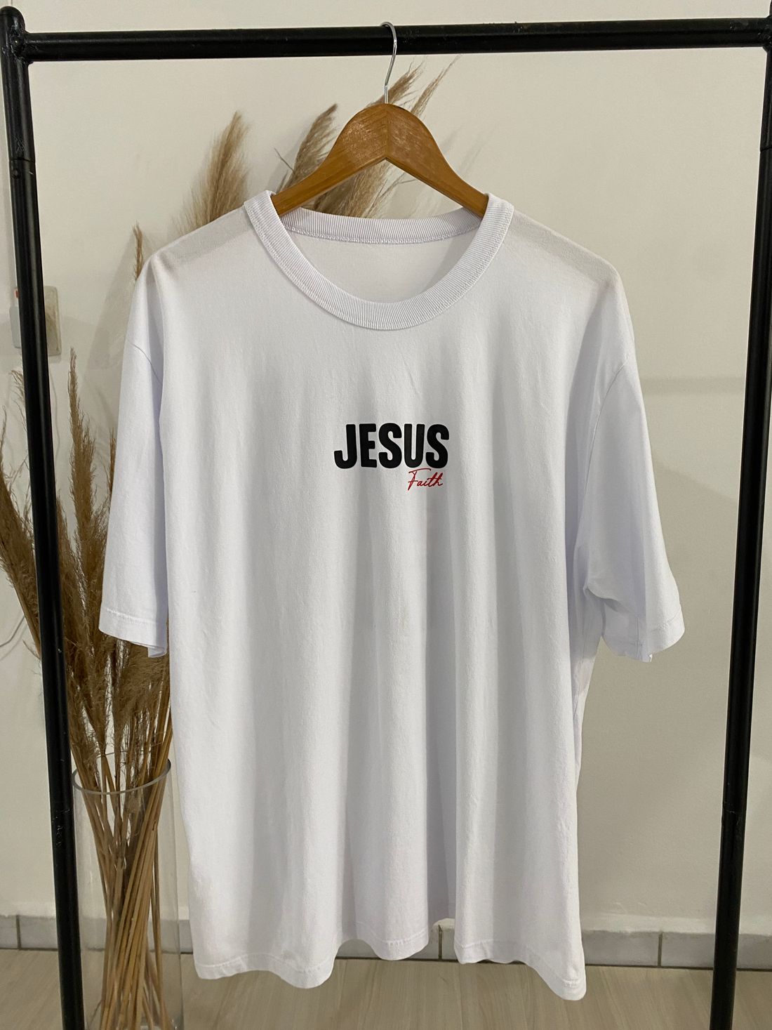 Tshirt Oversized - Jesus Faith - Branca