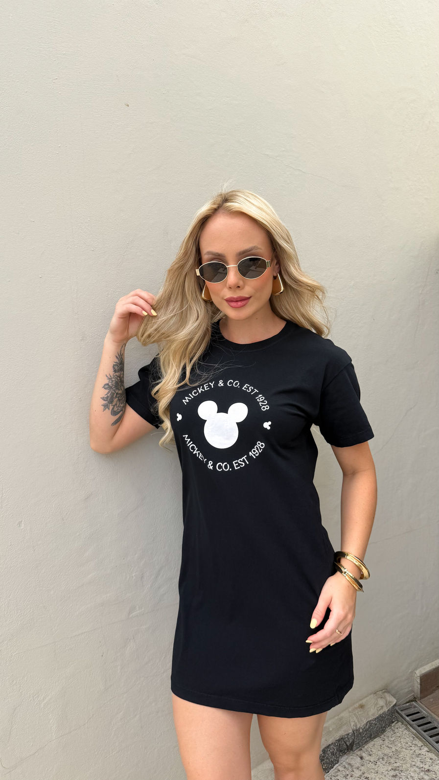 Vestido Tee - Mickey - Preto Vestido Tee - Mickey - Preto