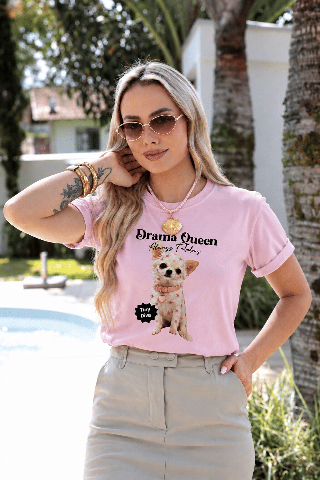Tshirt Premium - Drama Queen DTF - Rosa Claro Tshirt Premium - Drama Queen DTF - Rosa Claro
