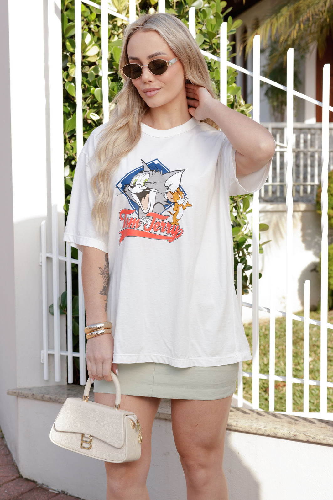 T-shirt Oversized - Tom and Jerry DTF - Off White T-shirt Oversized - Tom and Jerry DTF - Off White