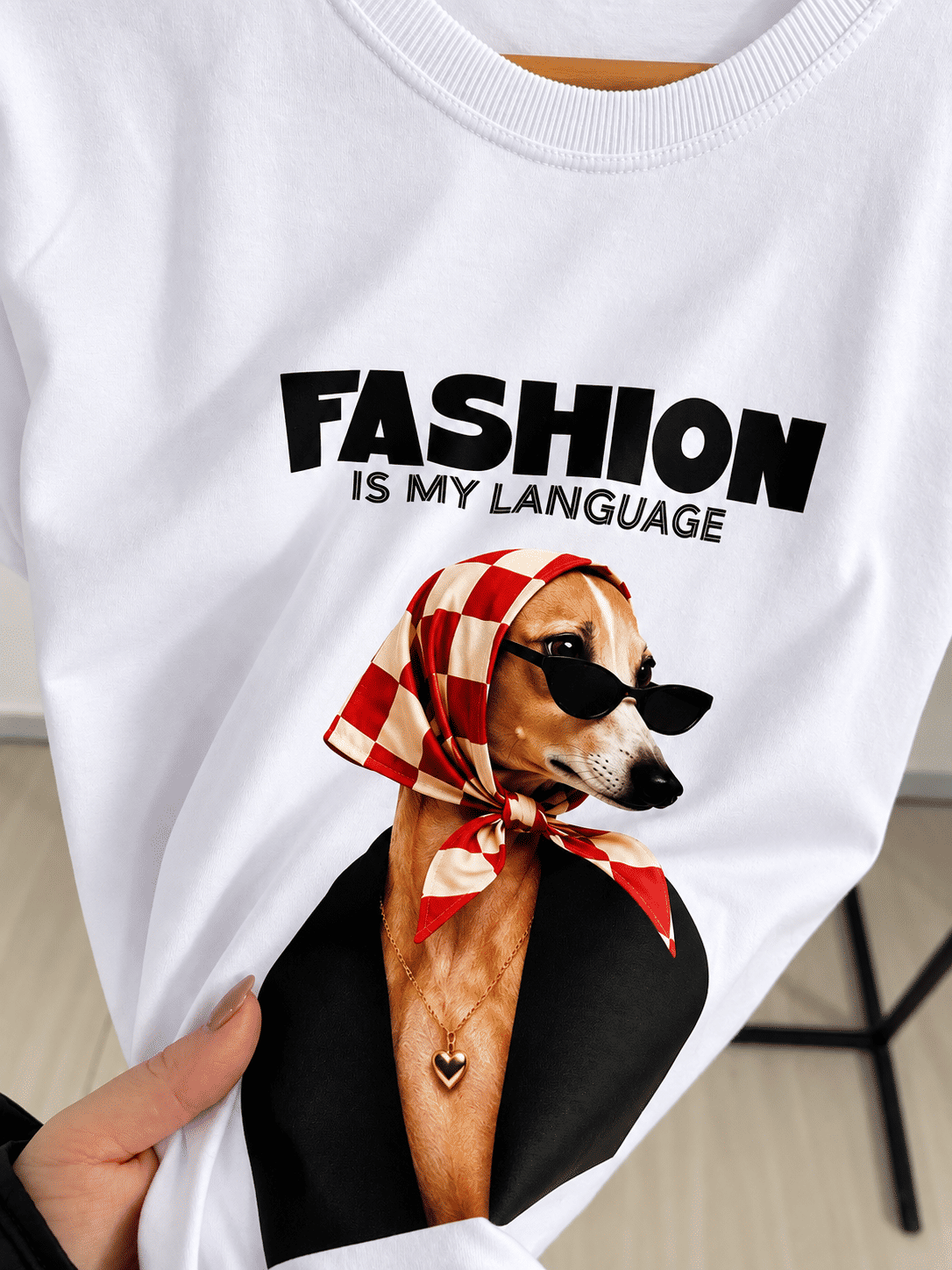 Tshirt Premium - Fashion is my Language - Branca Tshirt Premium - Fashion is my Language - Branca