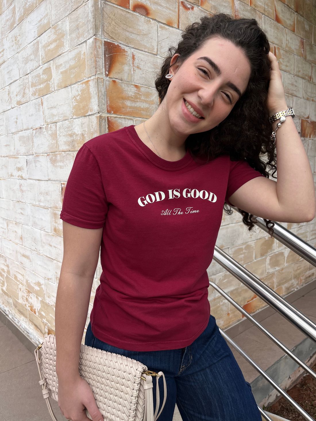 Tshirt Premium - God is Good DTF - Vinho Tshirt Premium - God is Good DTF - Vinho