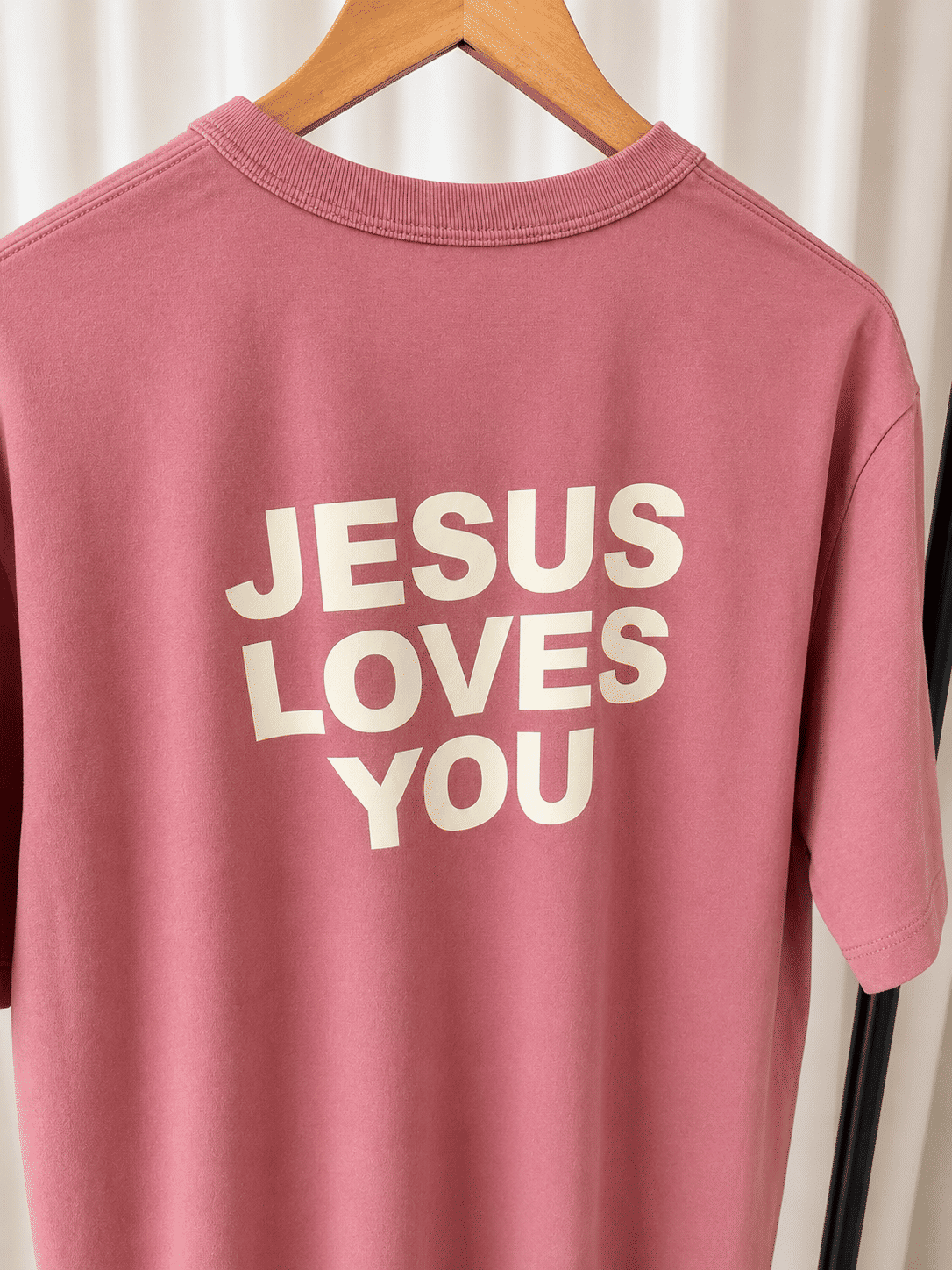 Tshirt Oversized - Jesus loves You - Rosa Chá Tshirt Oversized - Jesus loves You - Rosa Chá
