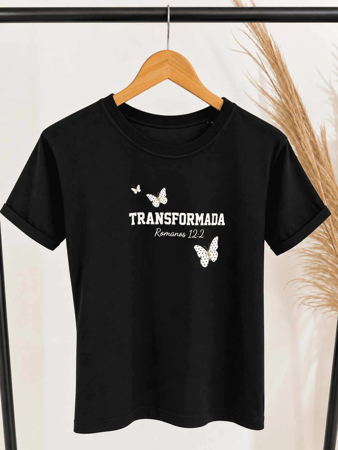 Tshirt Premium - Romanos 12:2 - Preta Tshirt Premium - Romanos 12:2 - Preta