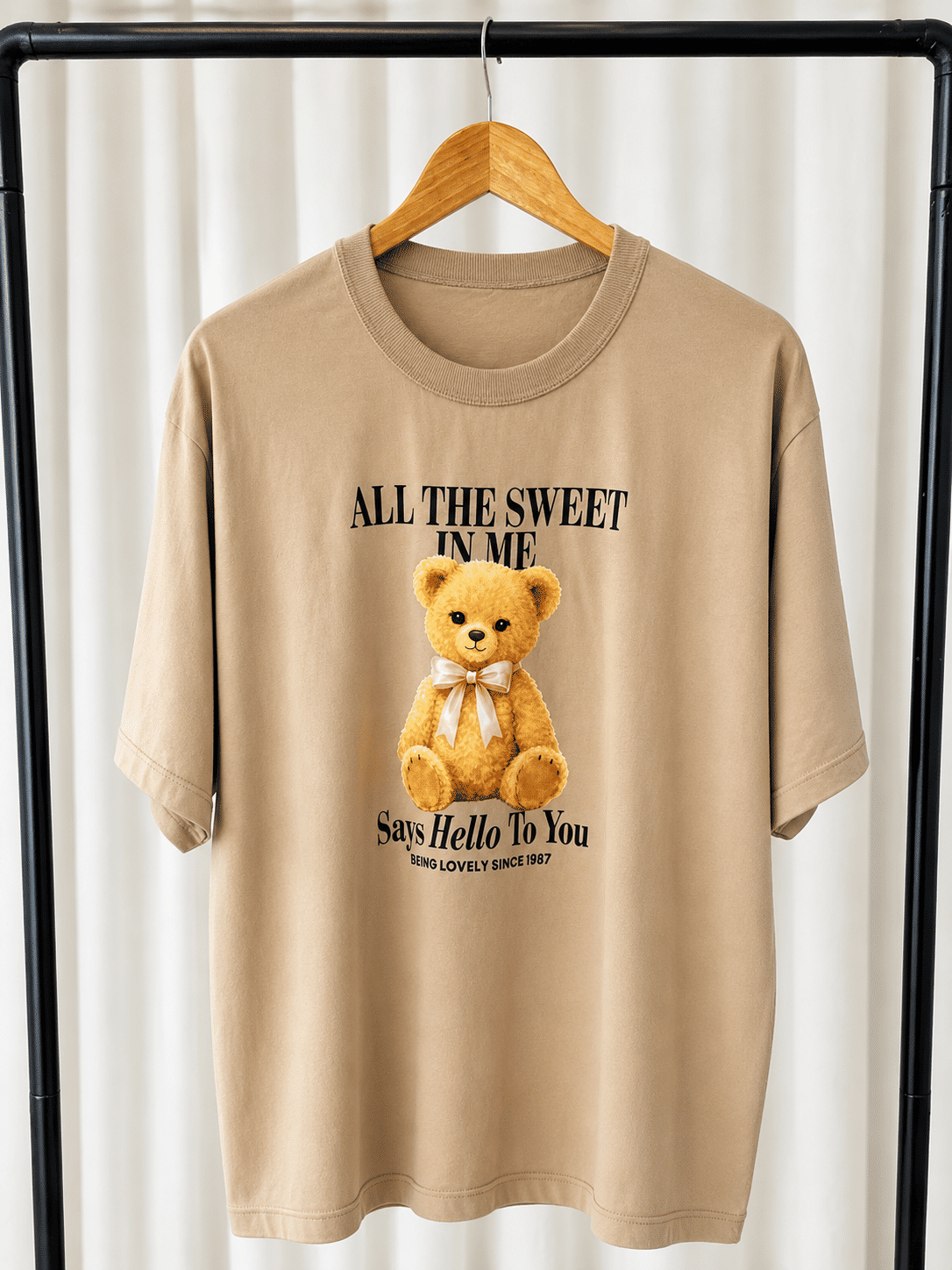 Tshirt Oversized - All The Sweet - Bege