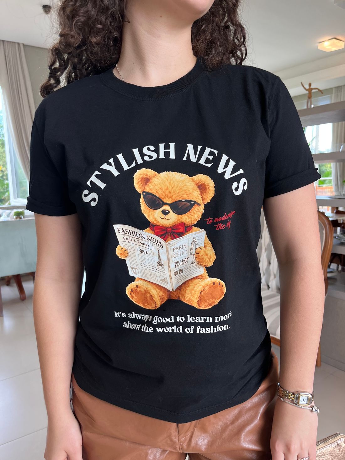 Tshirt Premium - Stylish News - Preto Tshirt Premium - Stylish News - Preto