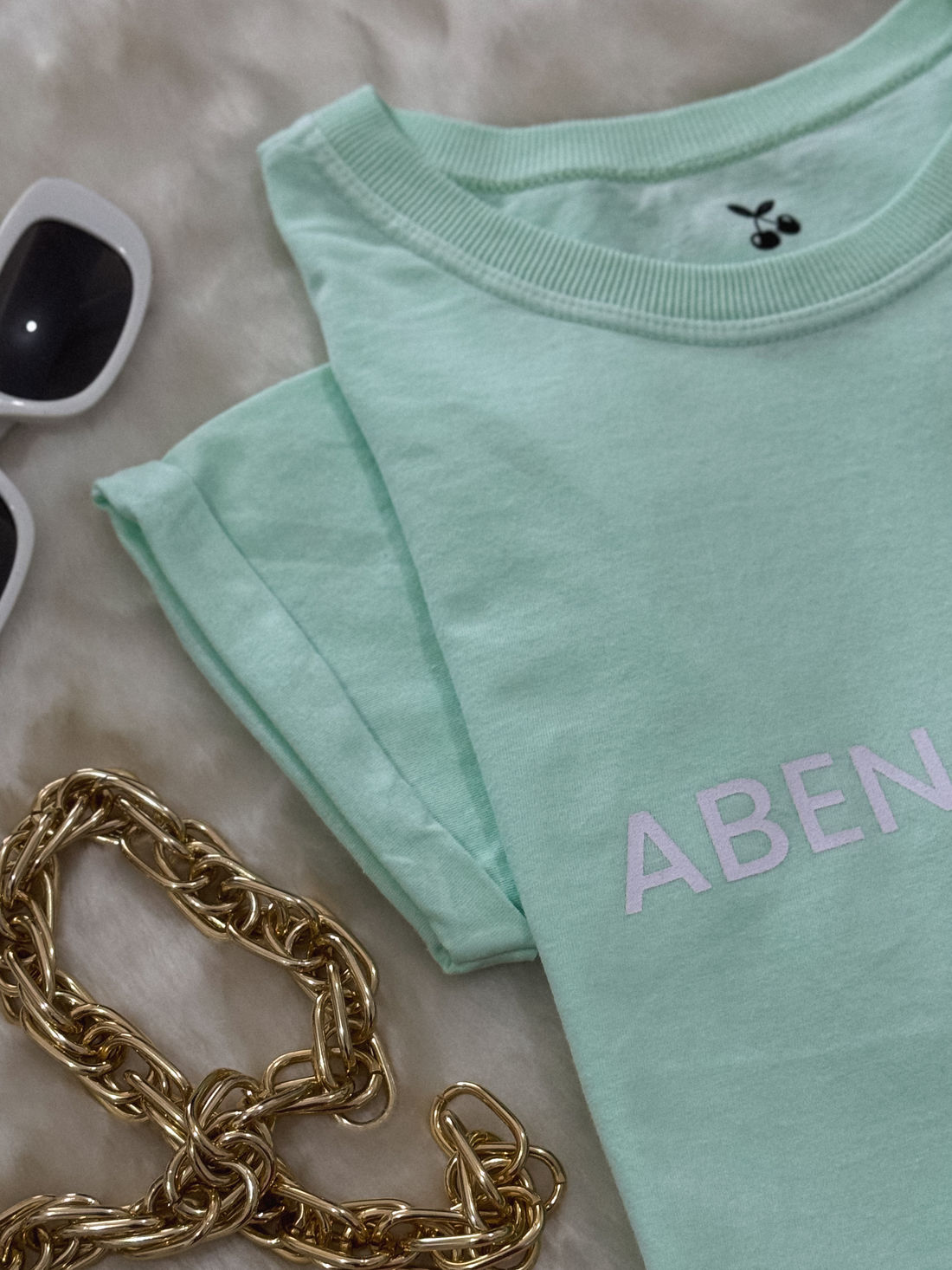 Tshirt Premium - Abençoada - Verde Bebê Tshirt Premium - Abençoada - Verde Bebê