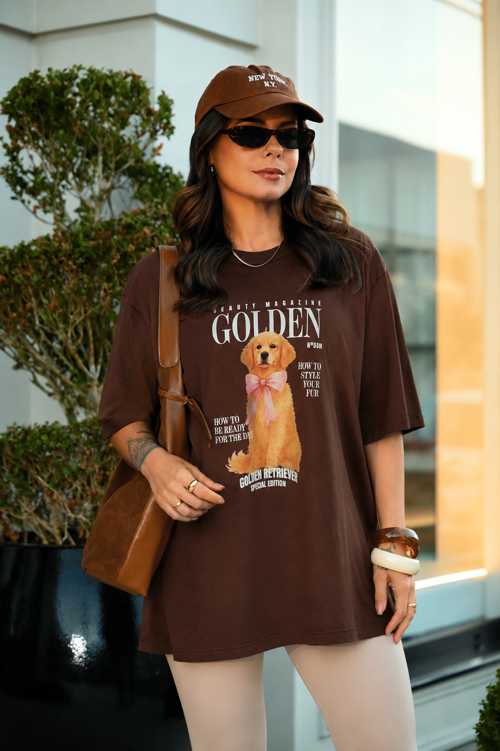 Tshirt Oversized - Golden - Marrom Tshirt Oversized - Golden - Marrom