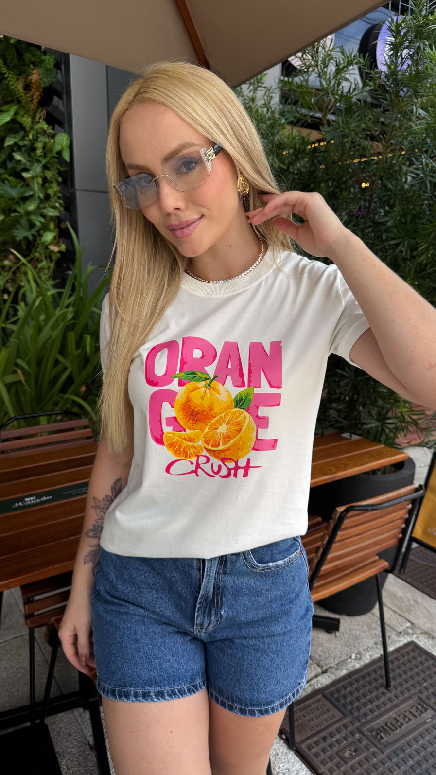 Tshirt Premium - Orange - Off White Tshirt Premium - Orange - Off White