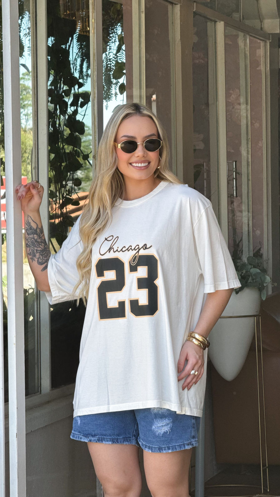 T-shirt Oversized - Chicago 23 DTF - Off White T-shirt Oversized - Chicago 23 DTF - Off White